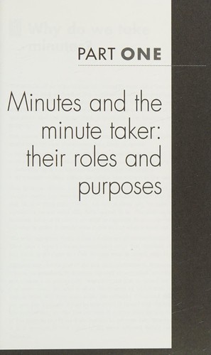 The minute taker's handbook