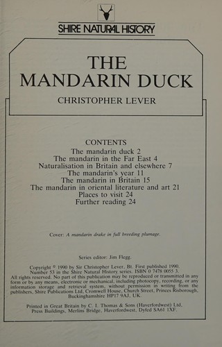 The mandarin duck