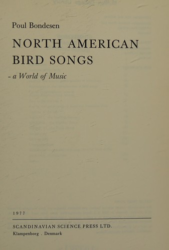 North American bird songs