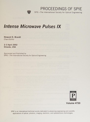 Intense Microwave Pulses IX