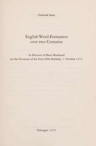 English word-formation over two centuries