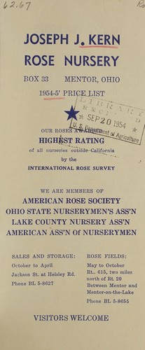 1954-5' price list