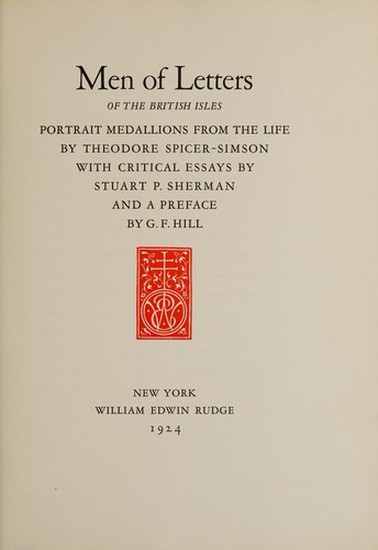 Men of letters of the British Isles