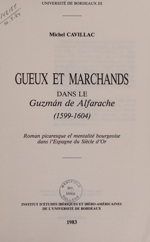Gueux et marchands dans le Guzmán de Alfarache (1599-1604)