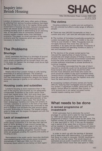 Inquiry Into British Housing