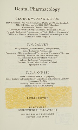 Dental Pharmacology