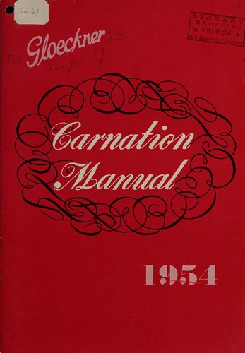 Gloeckner carnation manual, 1954