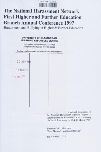 Harassment and bullying in higher & further education