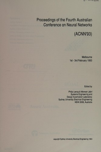 Proceedings of the Fourth Australian Conference on Neural Networks (ACNN '93)