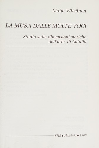 La musa dalle molte voci
