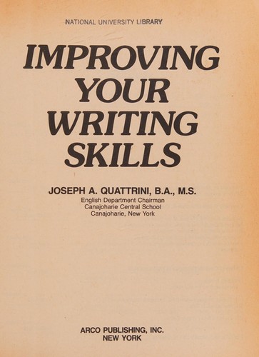 Improving your writing skills