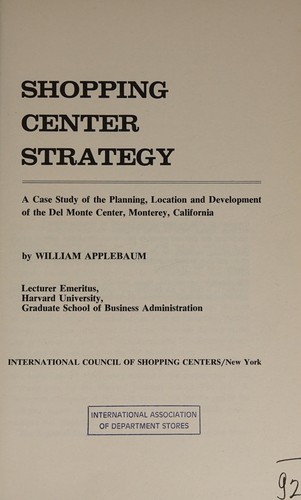 Shopping center strategy