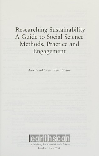 Researching sustainability