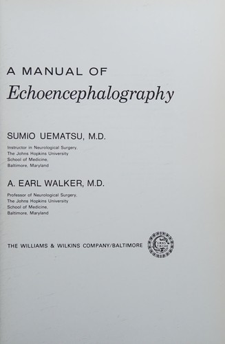 A manual of echoencephalography