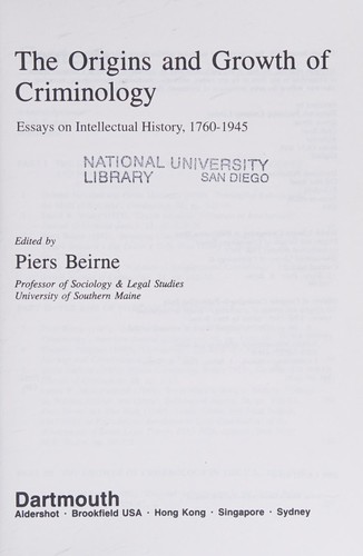 The origins and growth of criminology