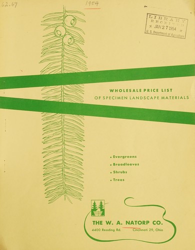 Wholesale price list of specimen landscape materials