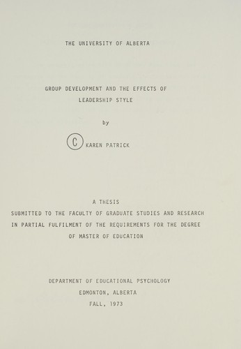 Group development and the effects of leadership style