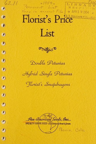 Florist's price list