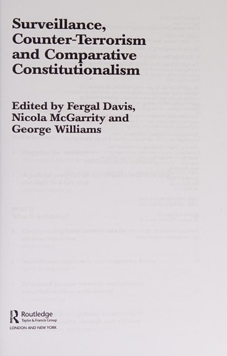 Surveillance, Counter-Terrorism and Comparative Constitutionalism