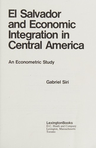 El Salvador and economic integration in Central America