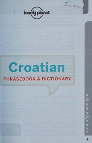 Croatian Phrasebook and Dictionary 3
