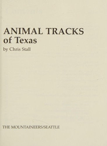 Animal tracks of Texas