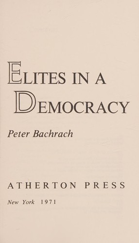 Political Elites in a Democracy