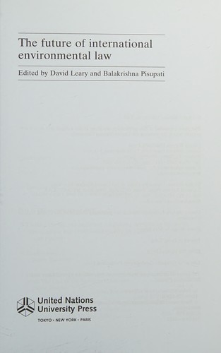 The future of international environmental law