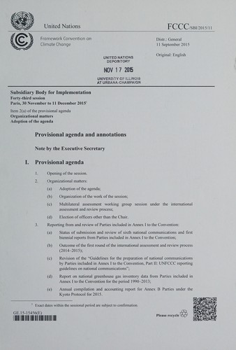 Provisional agenda and annotations