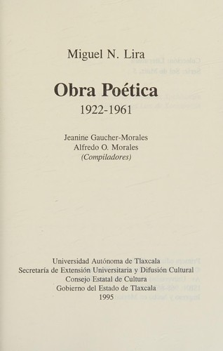 Obra poética, 1922-1961