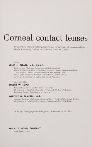 Corneal contact lenses