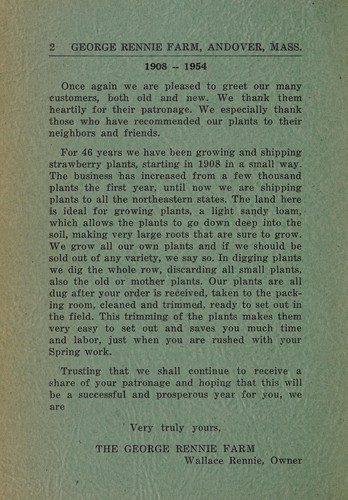 1954 catalogue and price list