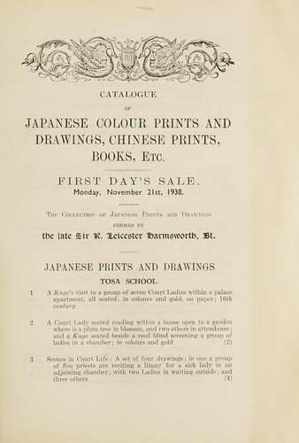 The collection of Japanese colour prints and drawings