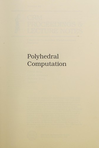 Polyhedral computation