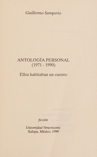 Antología personal, 1971-1990