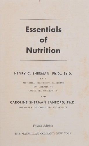 Essentials of nutrition