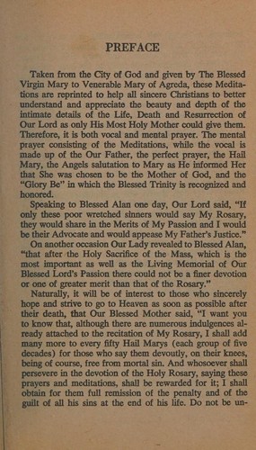 Divine Mysteries of the Most Holy Rosary