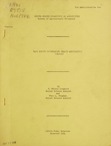 Taos County Cooperative Health Association, 1942-43