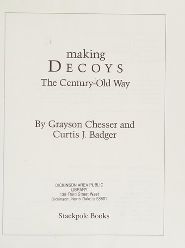 Making decoys