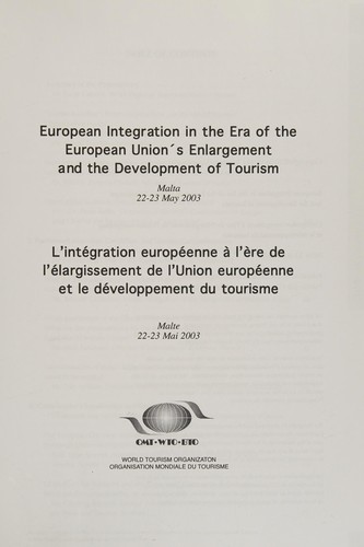European integration in the era of the European Union's enlargement and the development of tourism