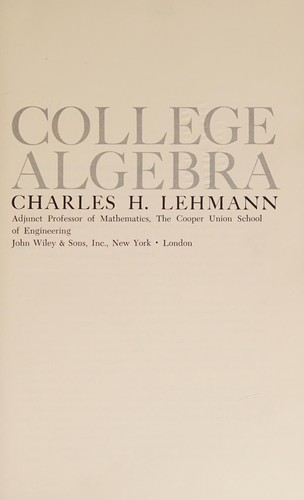 College algebra