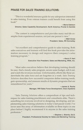 Sales training solutions