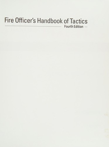 Fire officer's handbook of tactics