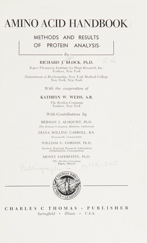 Amino acid handbook