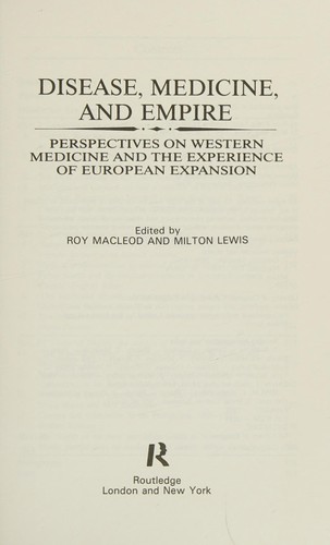 Disease, medicine, and empire