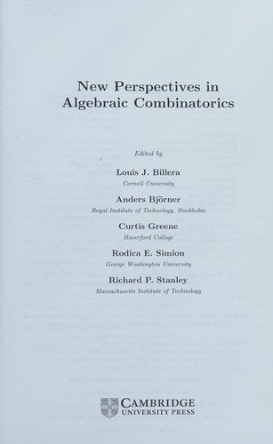 New perspectives in algebraic combinatorics