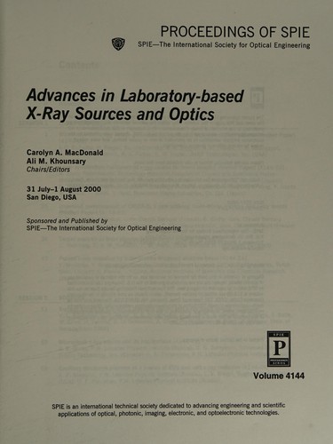 Advances in laboratory-based X-ray sources and optics