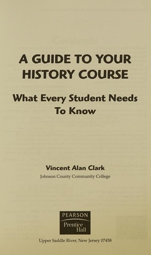A guide to your history course