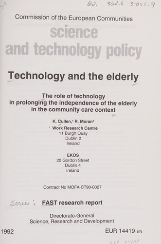 Technology and the elderly