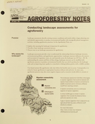 Conducting landscape assessments for agroforestry